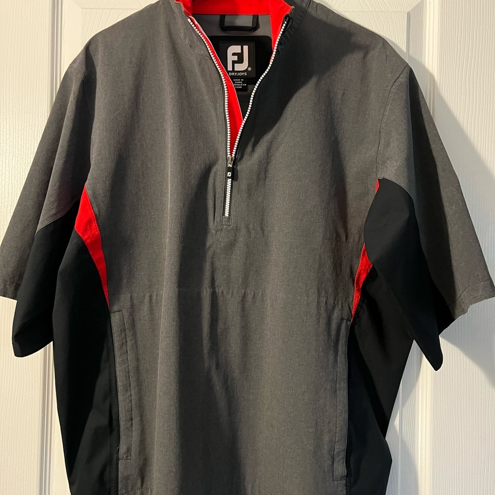 FootJoy Charcoal and Red Zip-Up Jacket